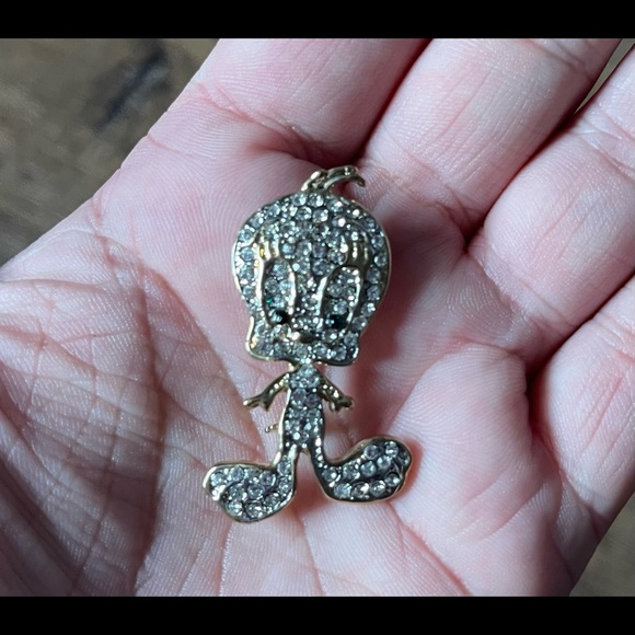 VINTAGE Rhinestone BROOCHES-Tweety Bird & Sylvester - Picture 5 of 11